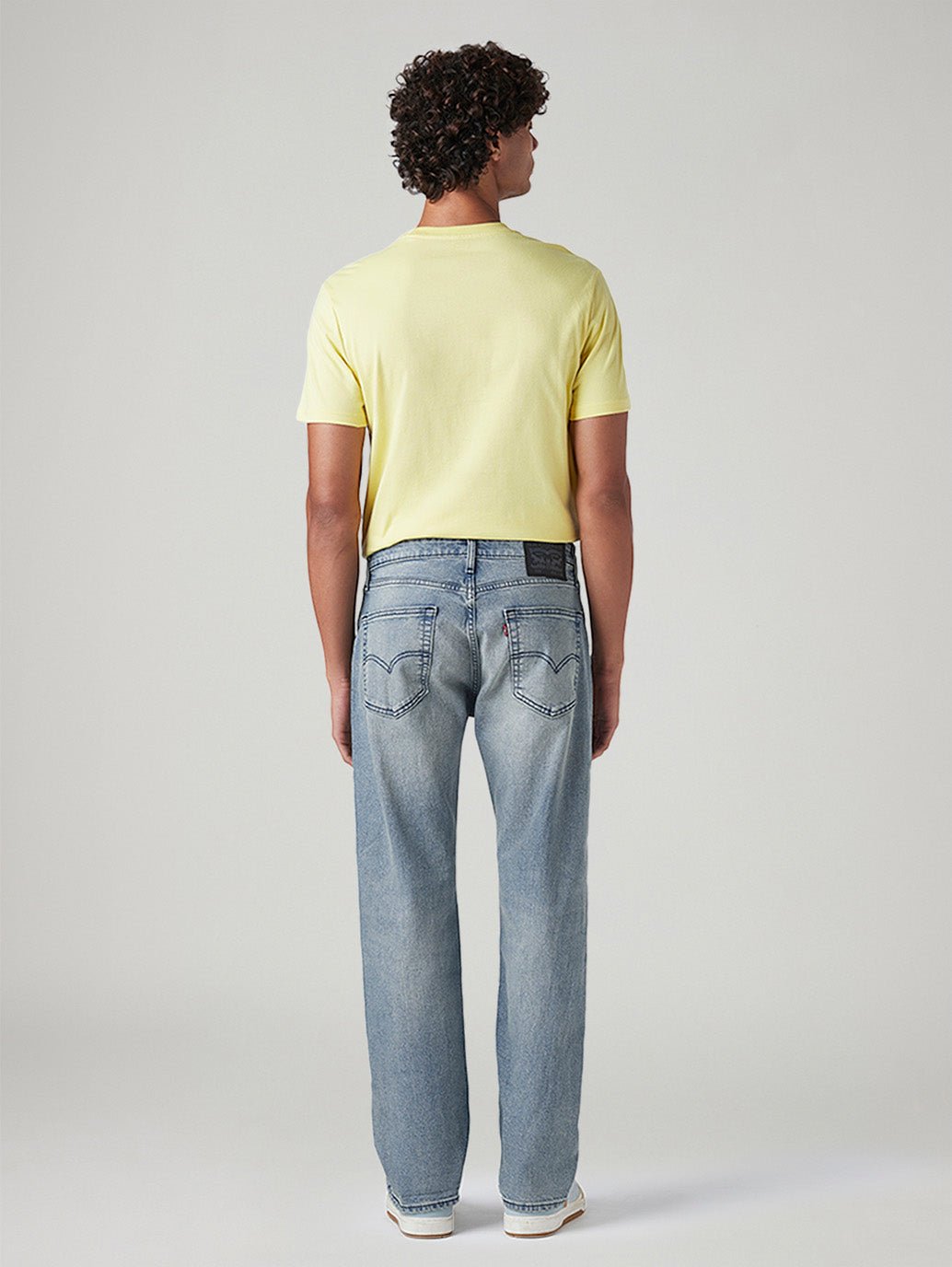 Men's 505 Light Blue Straight Fit Mid Rise Jeans - Back View