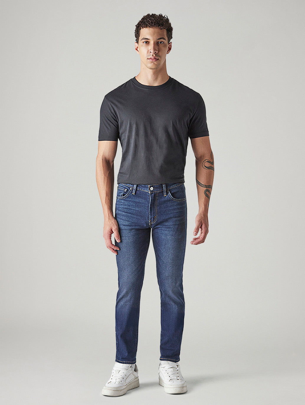 Men's 511 Dark Indigo Slim Fit Mid Rise Jeans - Front View