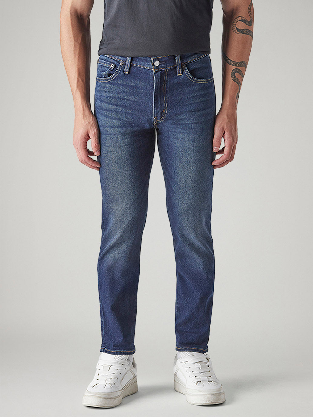 Men's 511 Dark Indigo Slim Fit Mid Rise Jeans - Front View