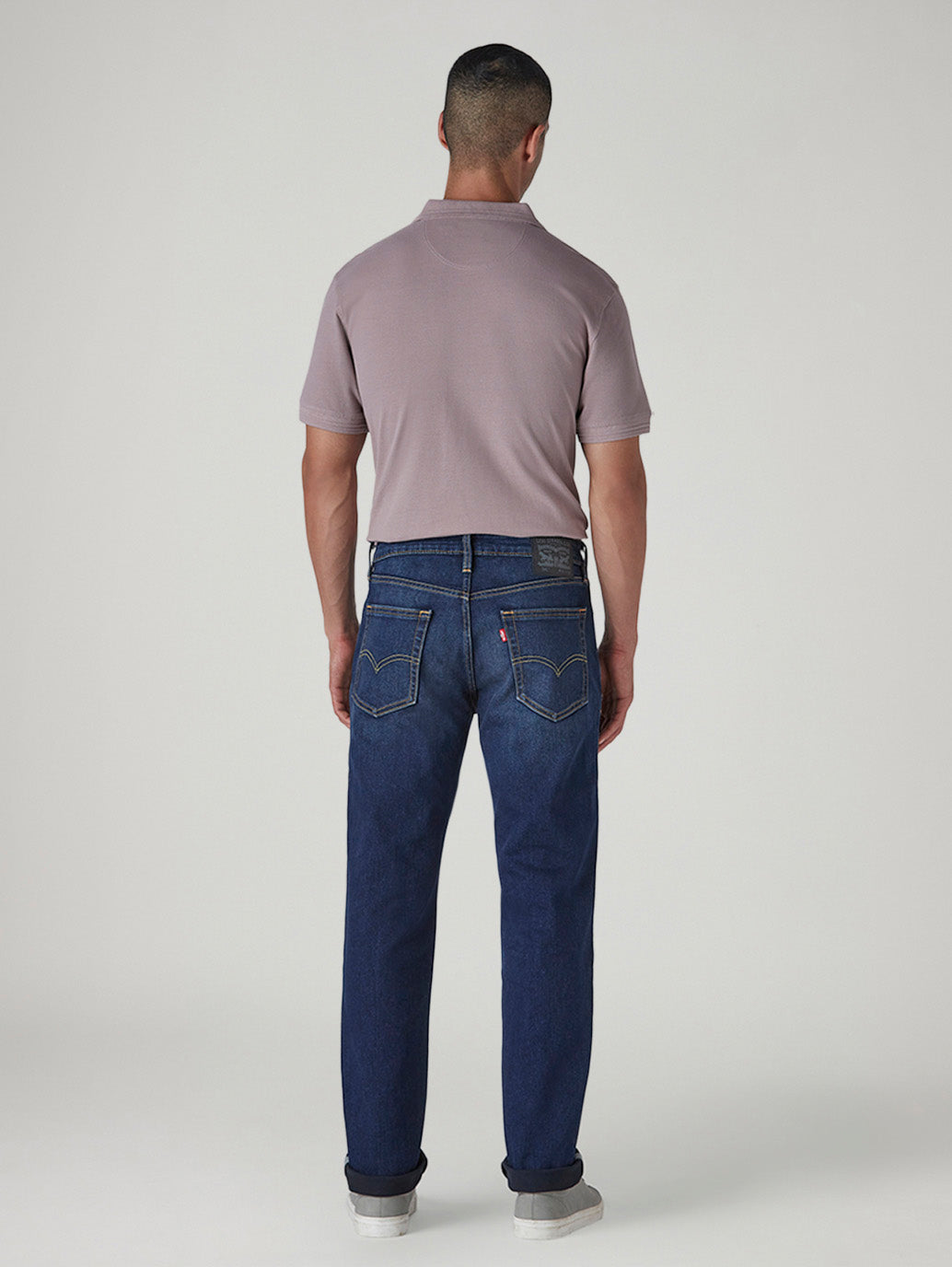Men's 541 Dark Indigo Athletic Tapered Fit Mid Rise Commuter Jeans - Back View