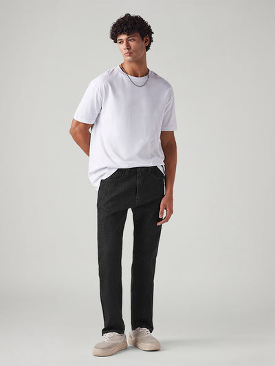levi's Men's 505 Black Straight Fit Mid Rise Jeans-picture-23