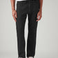 Men's 505 Black Straight Fit Mid Rise Jeans - Front View