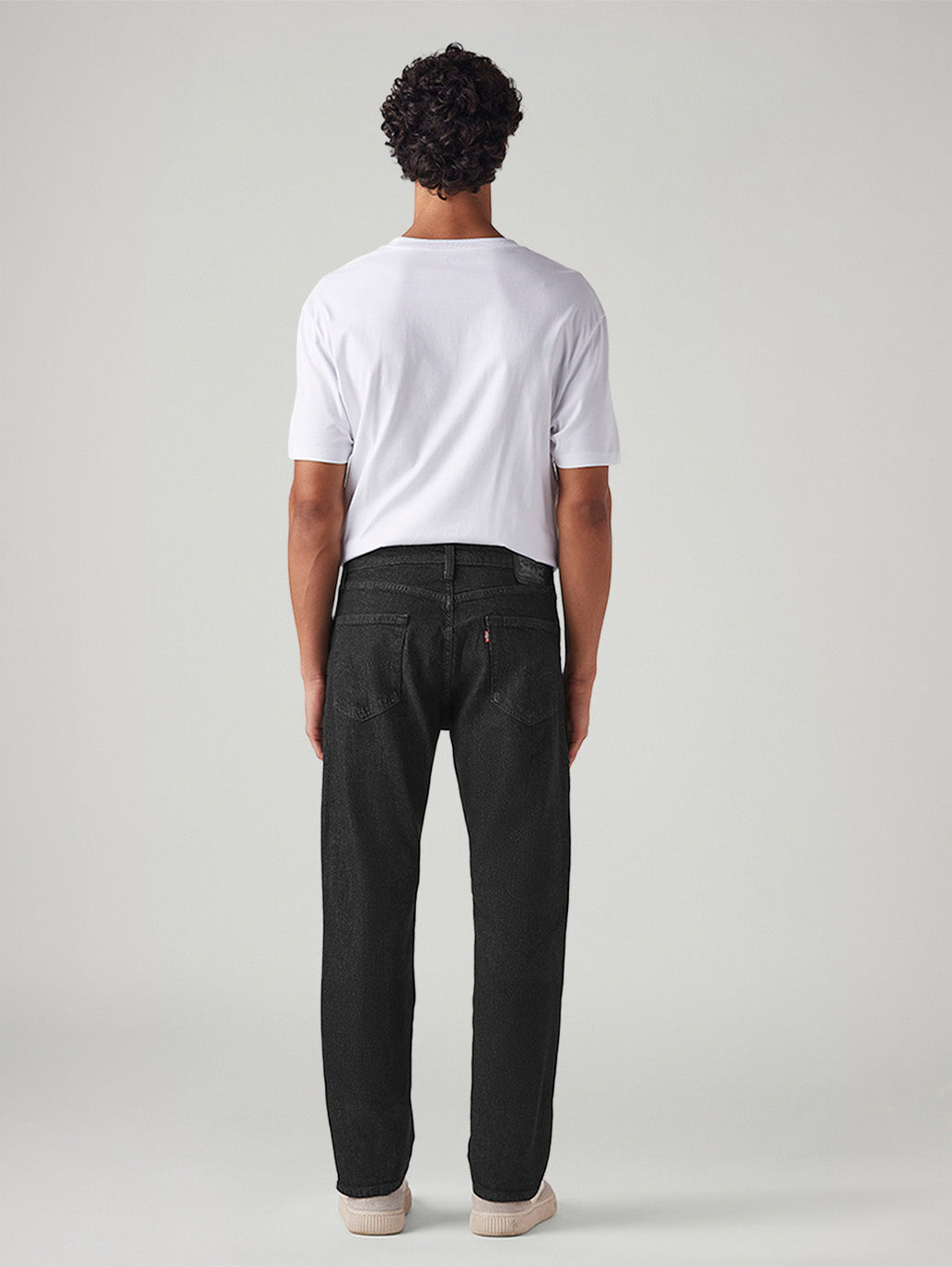 Men's 505 Black Straight Fit Mid Rise Commuter Jeans - Back View