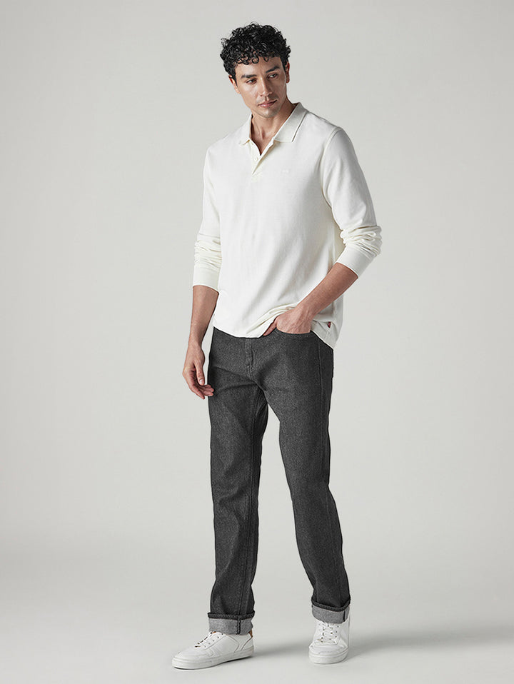 Men's 505 Charcoal Grey Straight Fit Mid Rise Jeans