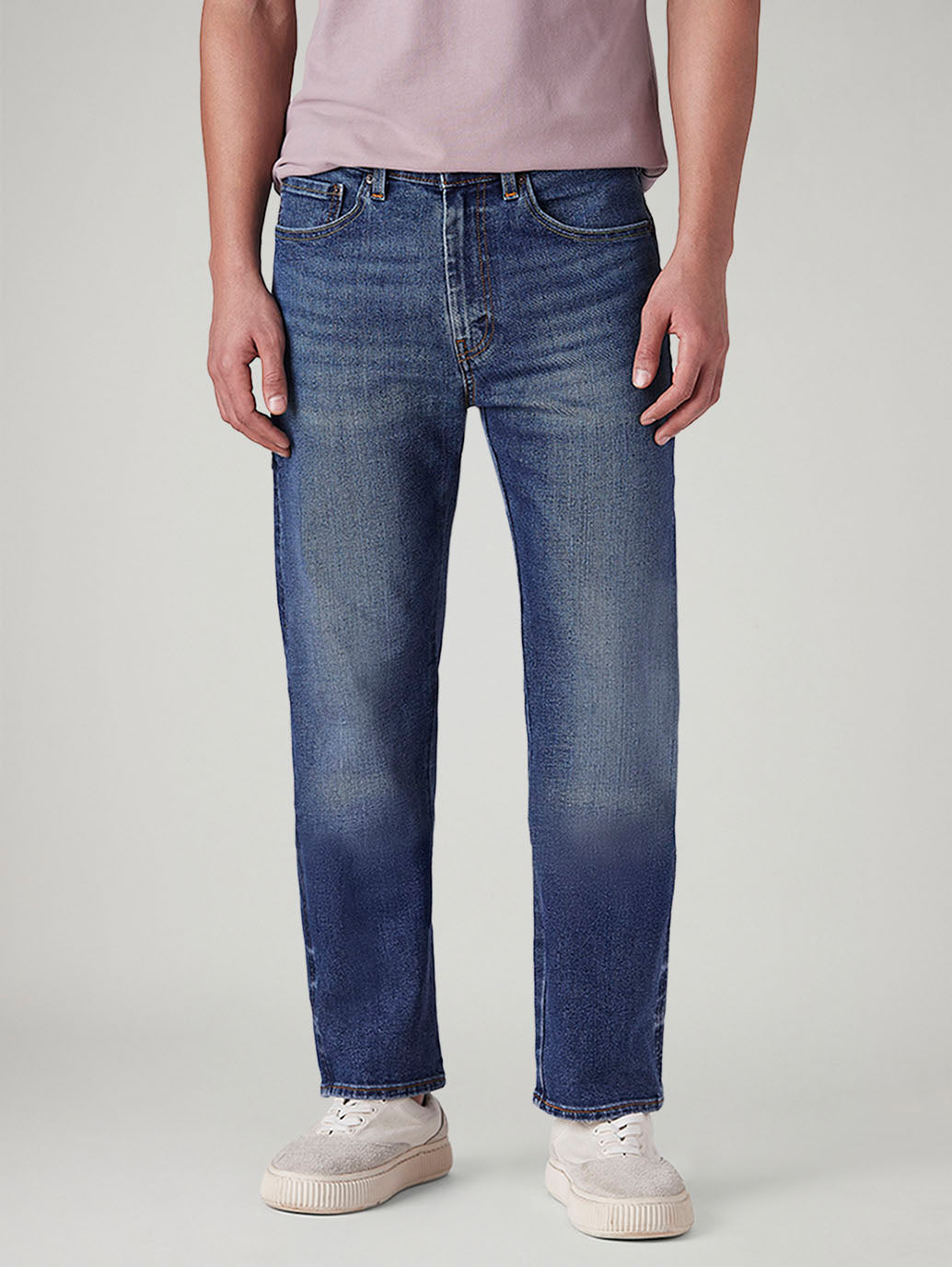 Men's 505 Med Indigo Straight Fit Mid Rise Commuter Jeans - 20 View