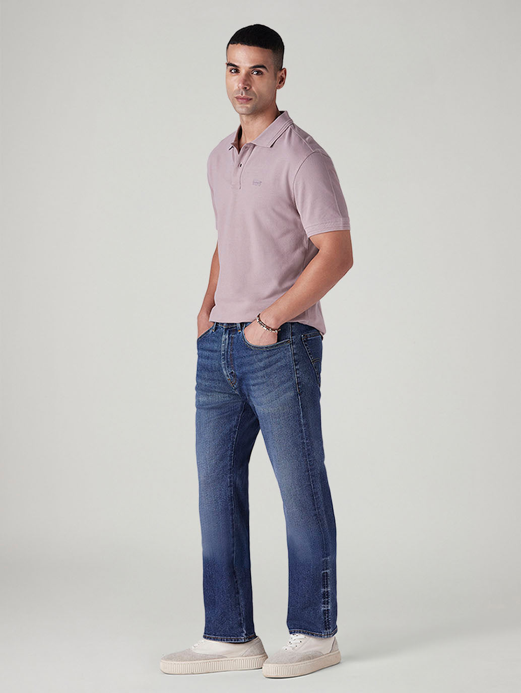 Men's 505 Med Indigo Straight Fit Mid Rise Commuter Jeans - 20 View