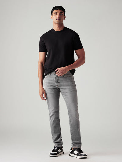 Men's 511 Light Grey Slim Fit Mid Rise Jeans-image-2