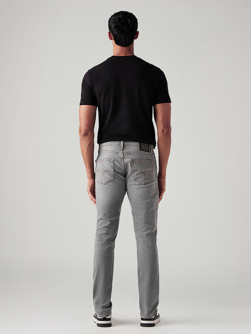Men's 511 Charcoal Grey Slim Fit Mid Rise Commuter Jeans - Back View
