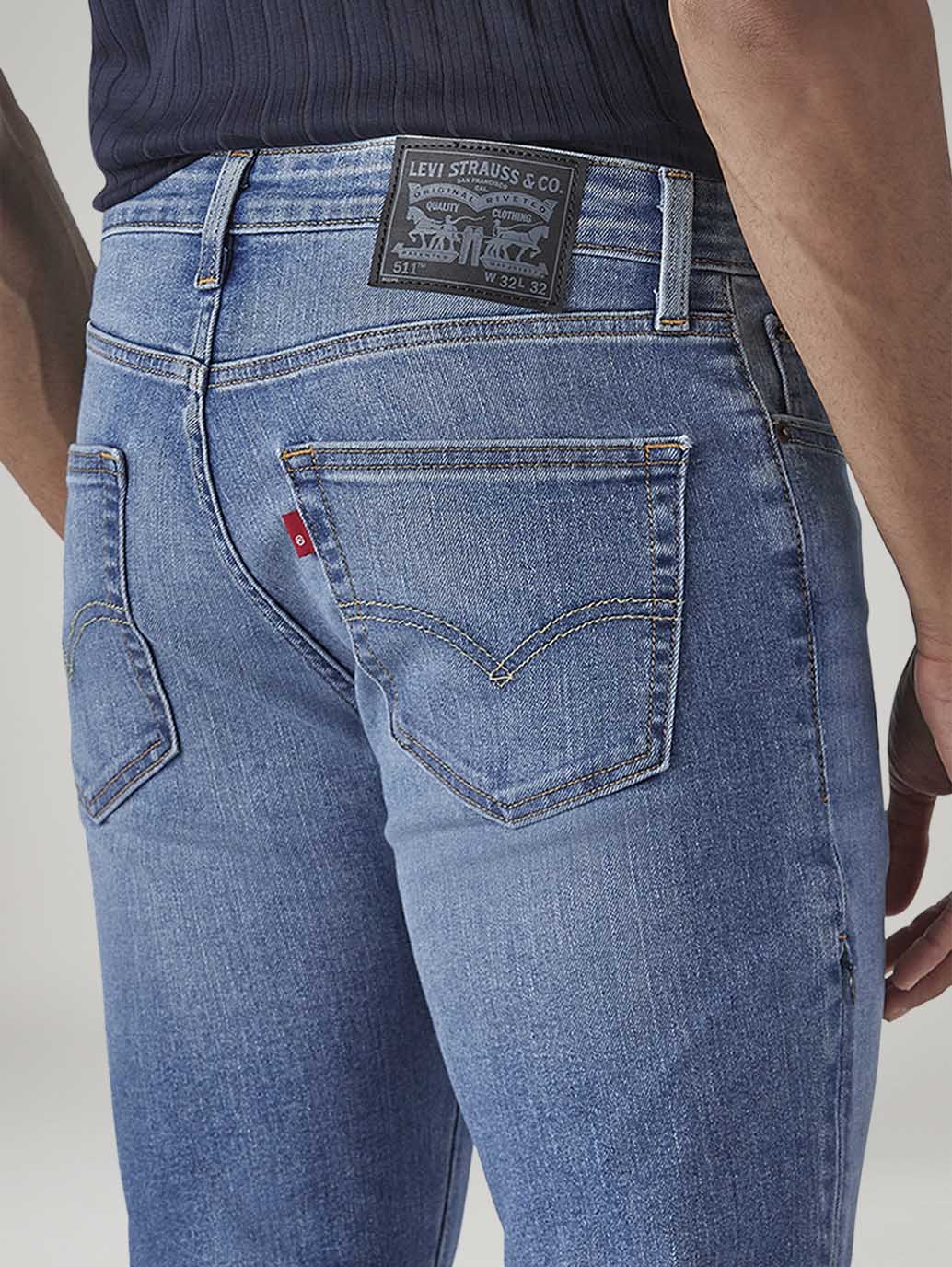 Men's 511 Light Indigo Slim Fit Mid Rise Commuter Jeans - 20 View