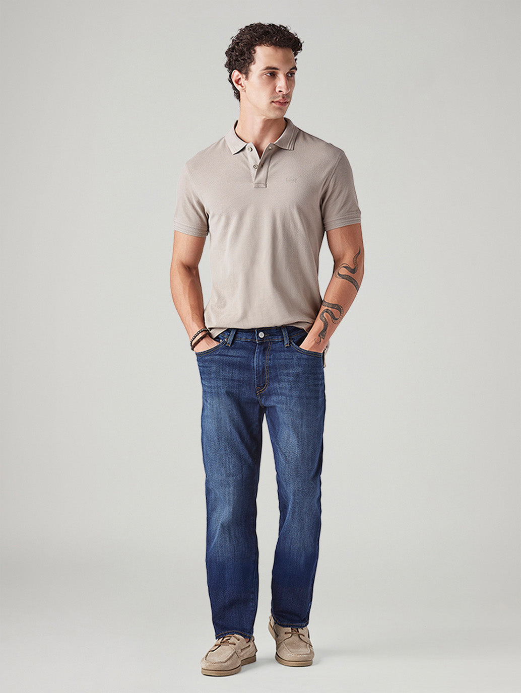 Men's 541 Blue Tapered Fit Mid Rise Commuter Jeans