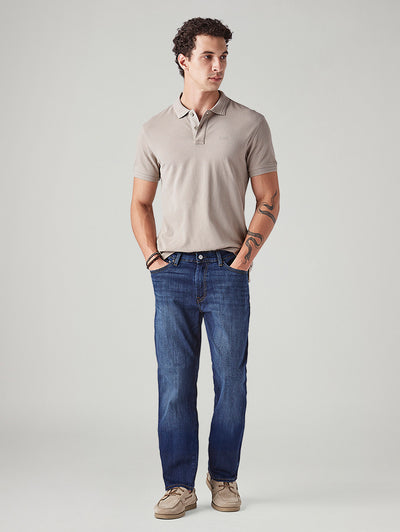 Men's 541 Blue Tapered Fit Mid Rise Commuter Jeans-image-16