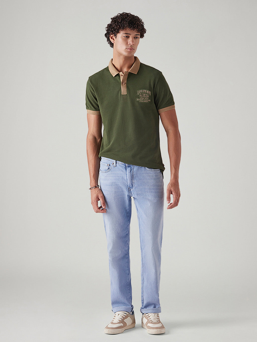 Men's 541 Light Blue Athletic Tapered Fit Mid Rise Jeans - Styleshot View