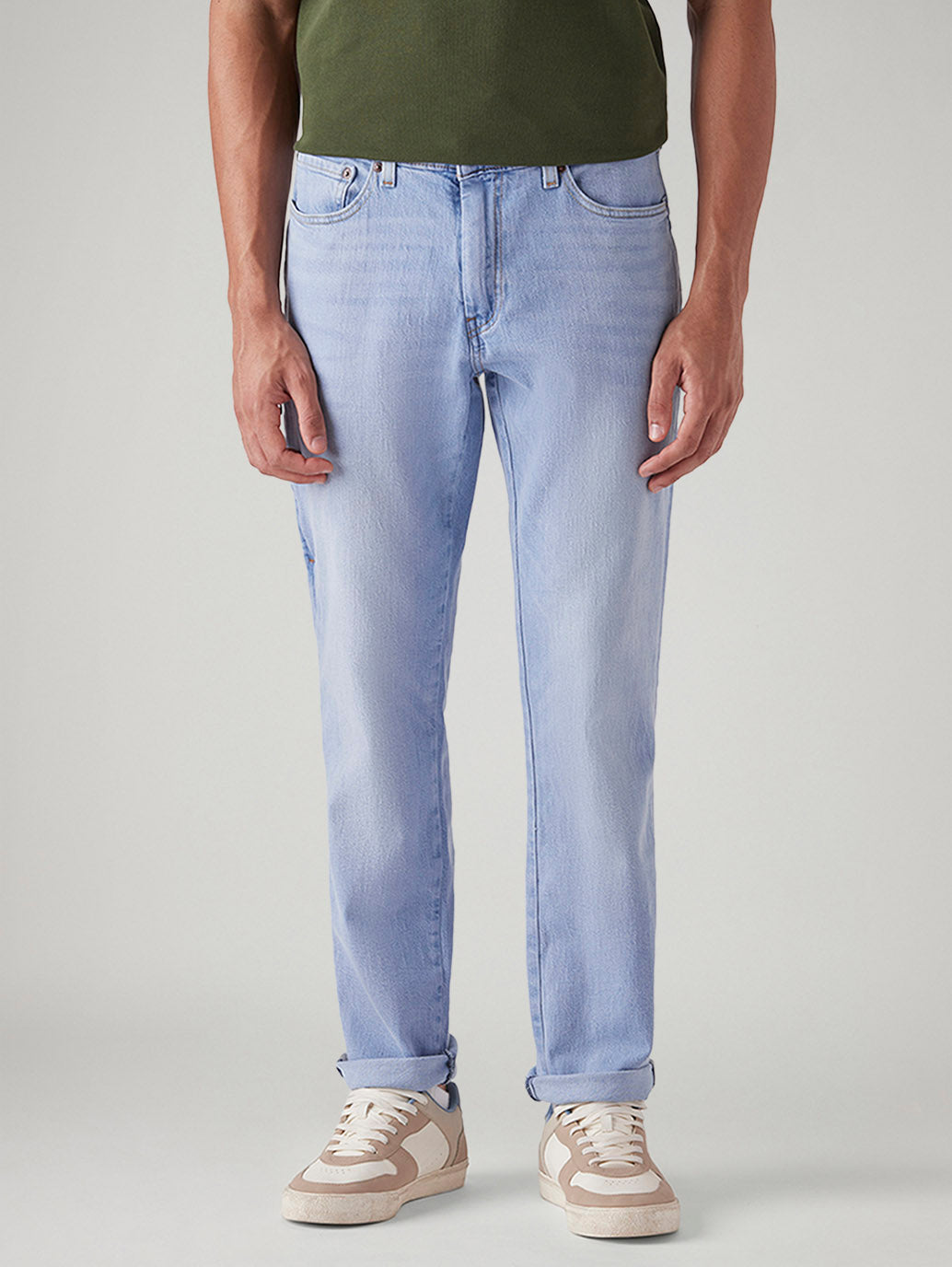 Men's 541 Blue Athletic Tapered Fit Mid Rise Commuter Jeans - Front View