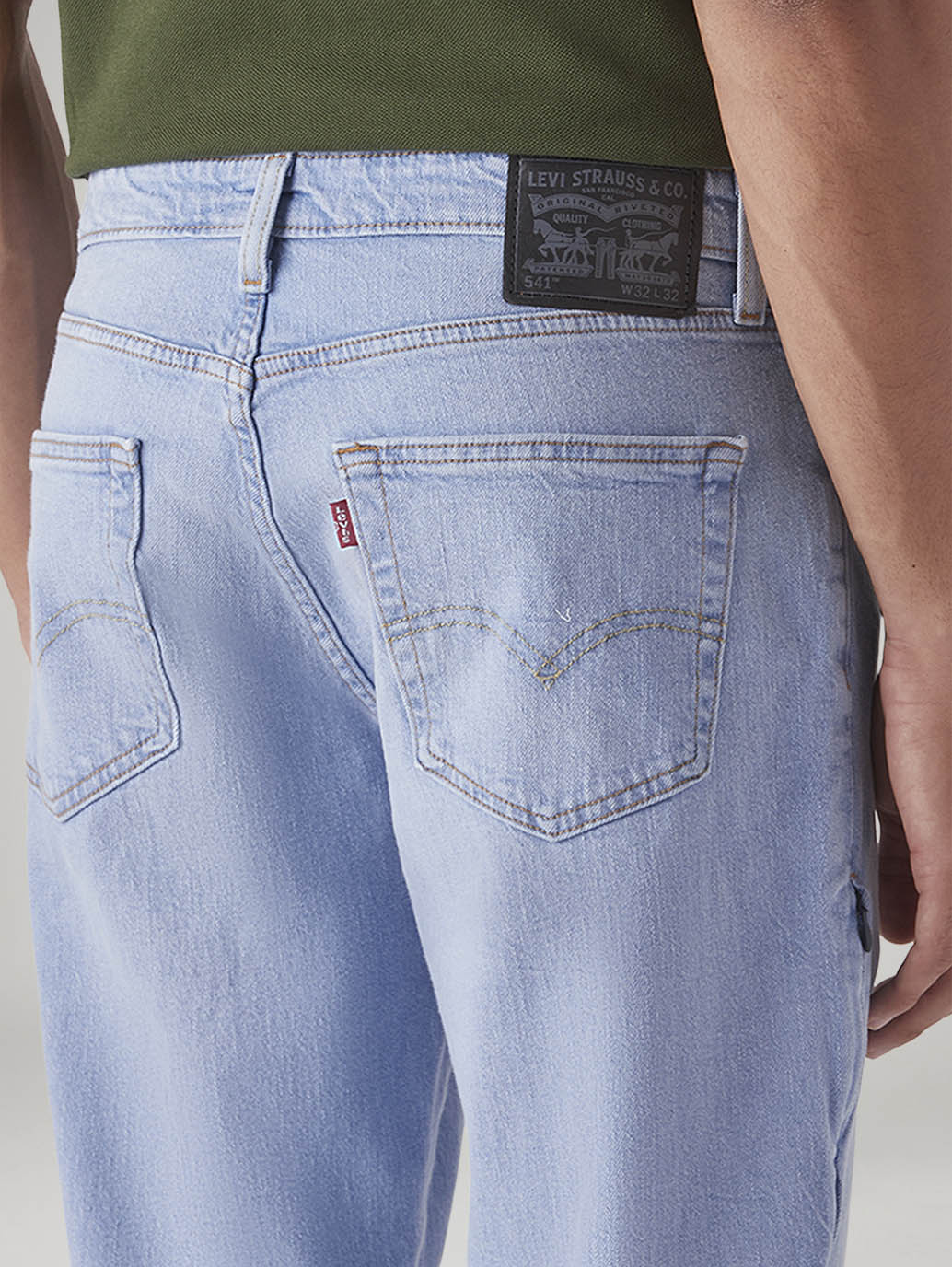 Men's 541 Blue Athletic Tapered Fit Mid Rise Commuter Jeans - 20 View