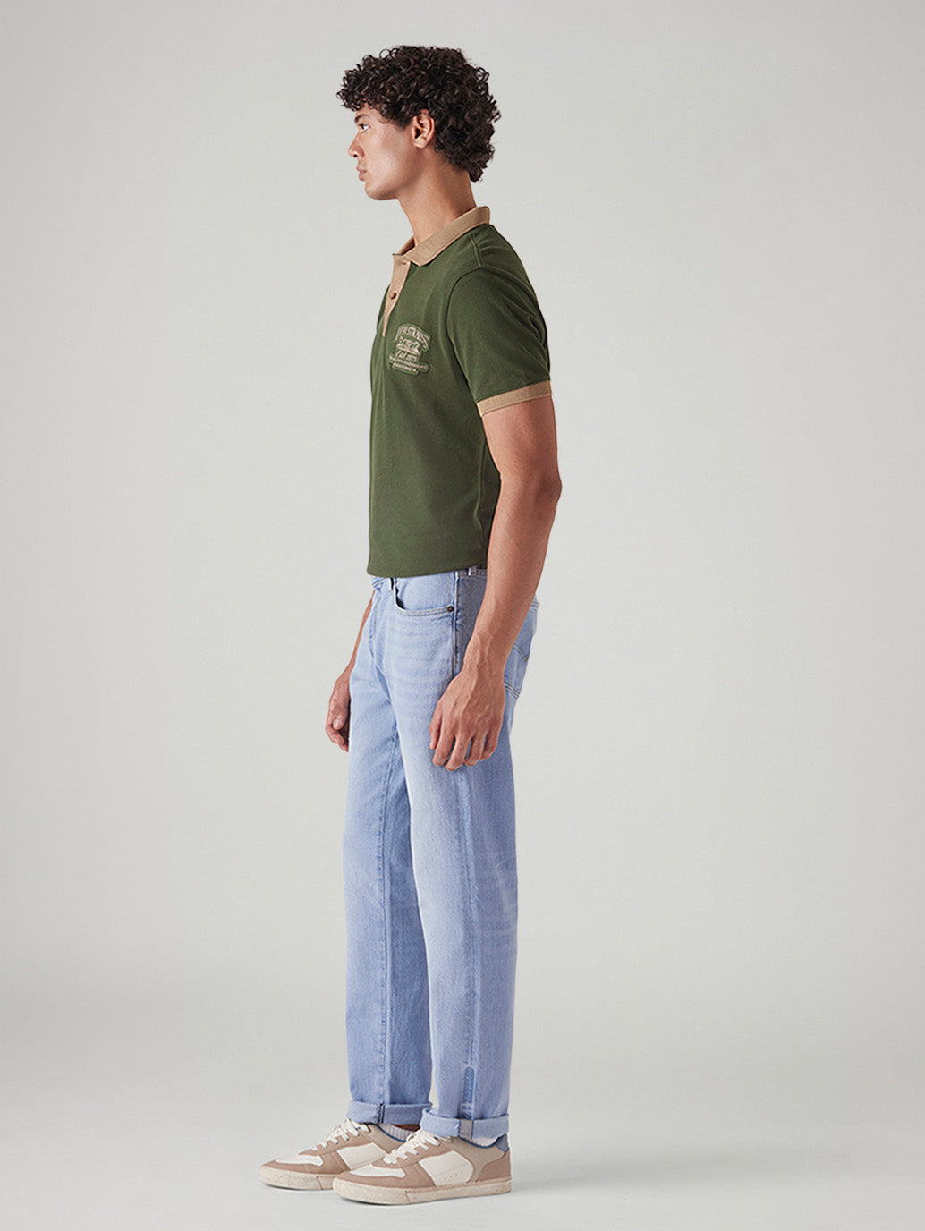 Men's 541 Blue Athletic Tapered Fit Mid Rise Commuter Jeans - Side View