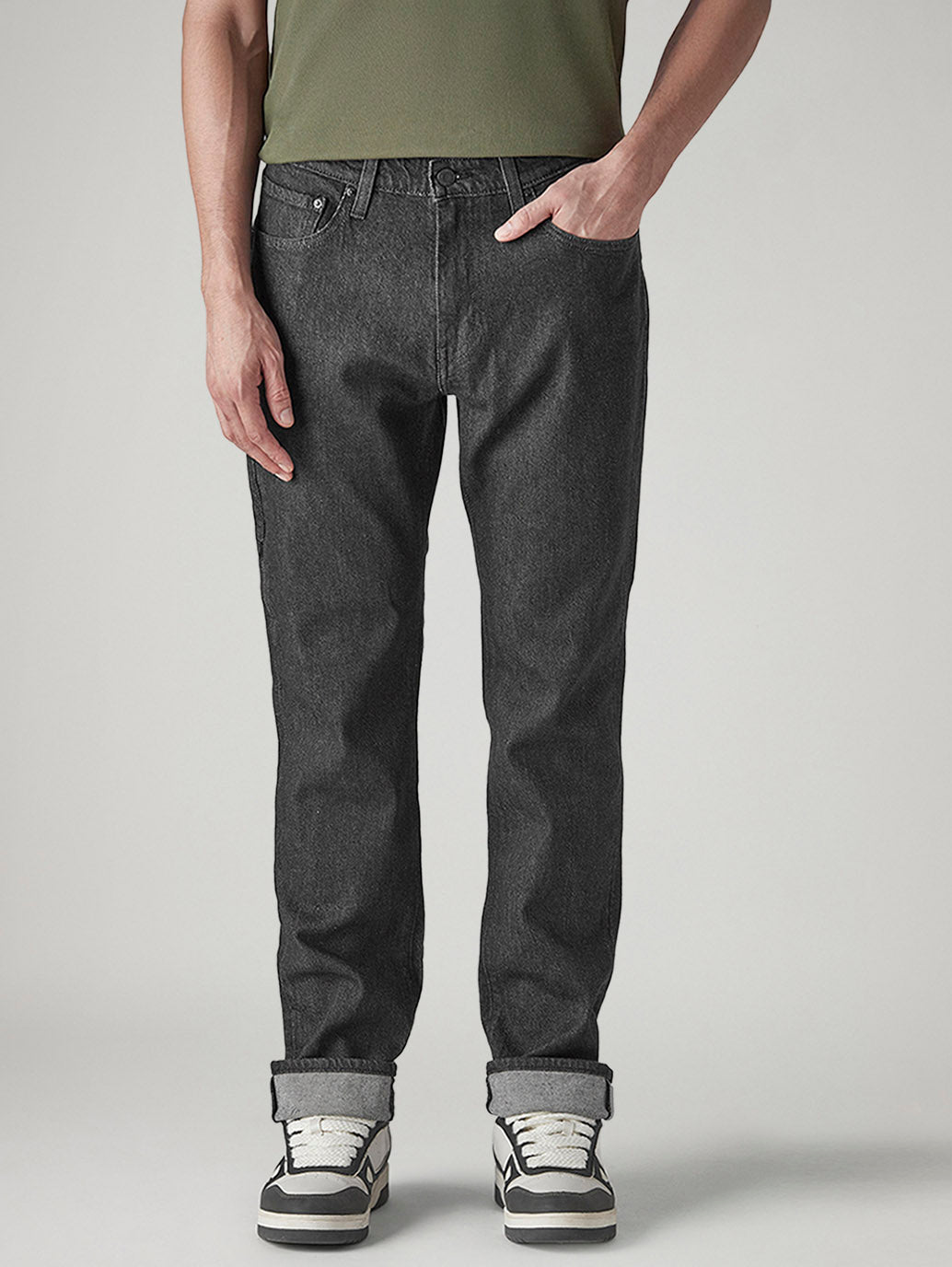 Men's 541 Charcoal Grey Athletic Tapered Fit Mid Rise Commuter Jeans - 37643c10-e6e7-441e-bd24-f08cdfaf243b View