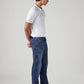 Men's 505 Blue Straight Fit Mid Rise Commuter Jeans - Side View