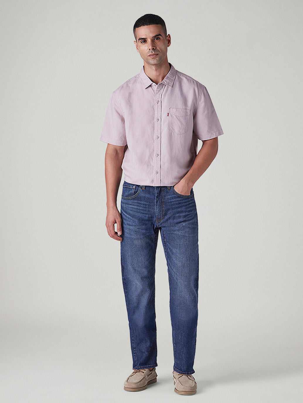 Men's 505 Indigo Straight Fit Mid Rise Jeans - Front View