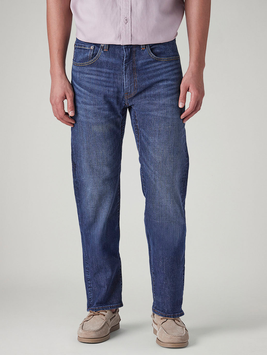 Men's 505 Indigo Straight Fit Mid Rise Jeans - Front View