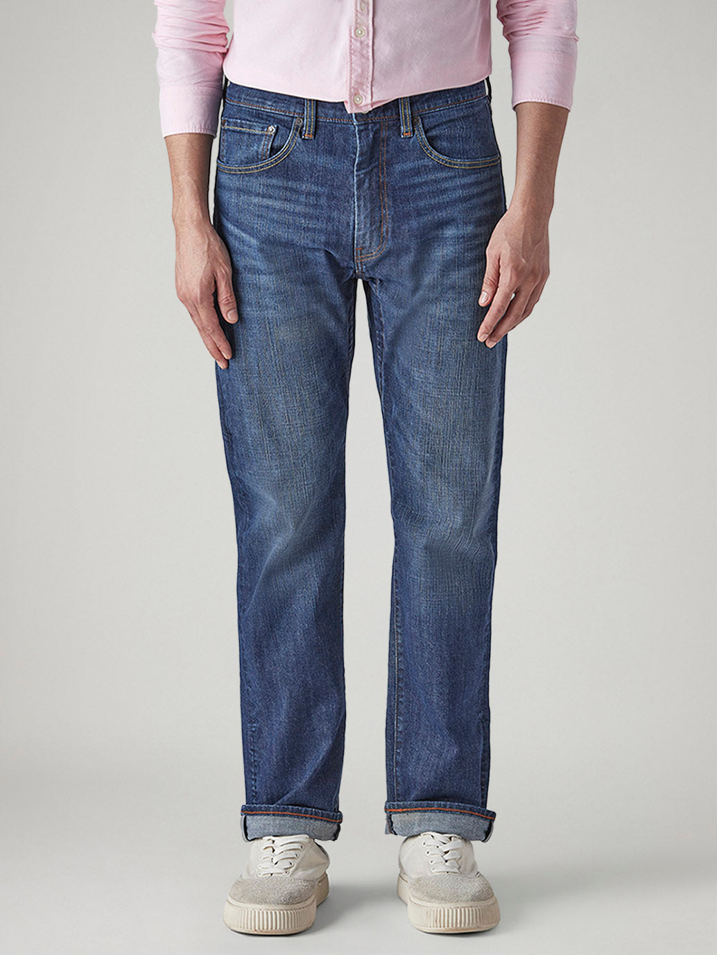 Men's 505 Indigo Straight Fit Mid Rise Jeans - af2d2744-dca0-4226-be67-6354d651a5a8 View