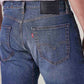 Men's 505 Indigo Straight Fit Mid Rise Jeans - Detail View