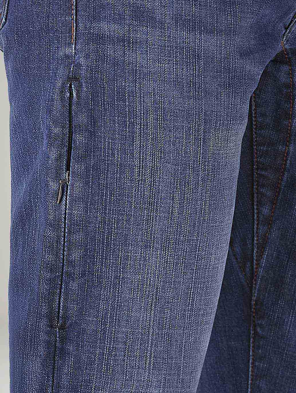 Men's 505 Indigo Straight Fit Mid Rise Jeans - Detail View