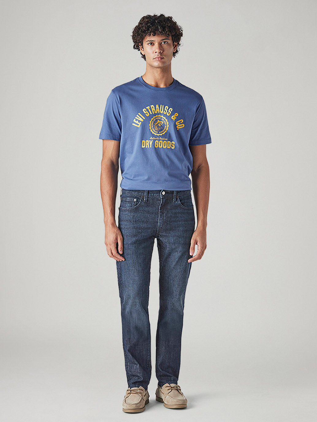 Men's 511 Dark Blue Slim Fit Mid Rise Commuter Jeans - Front View