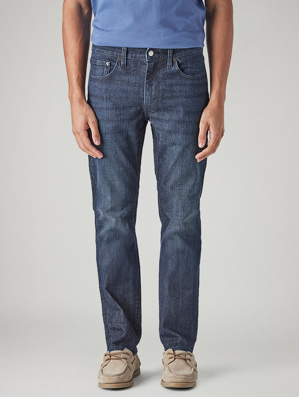 Men's 511 Dark Blue Slim Fit Mid Rise Commuter Jeans - Front View