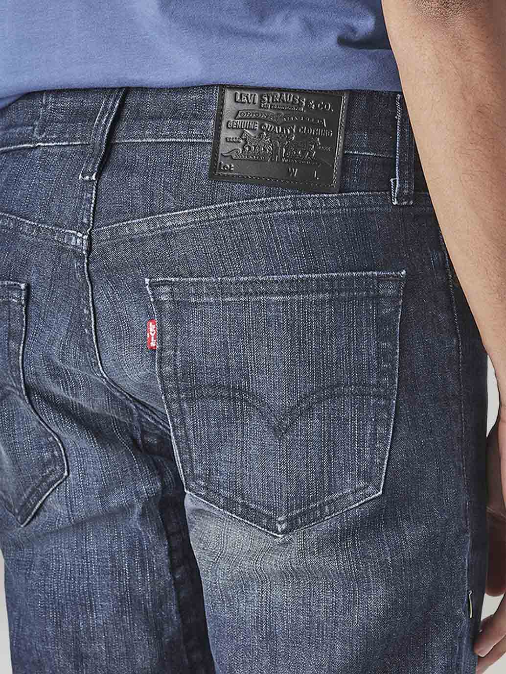 Men's 511 Dark Blue Slim Fit Mid Rise Commuter Jeans - 20 View