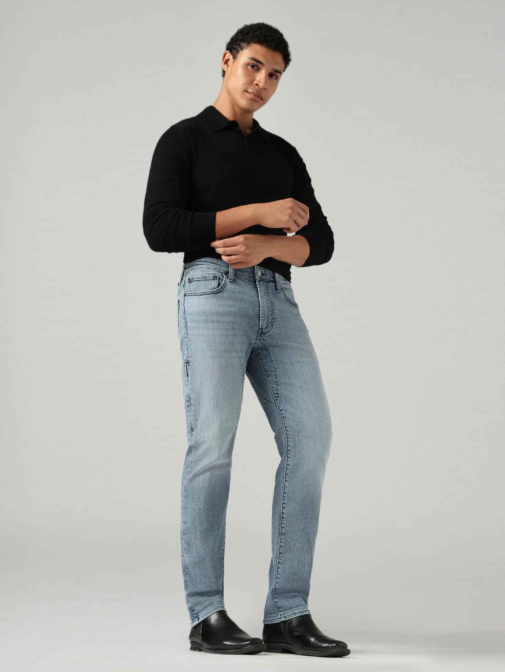 Men's 511 Light Blue Slim Fit Mid Rise Commuter Jeans