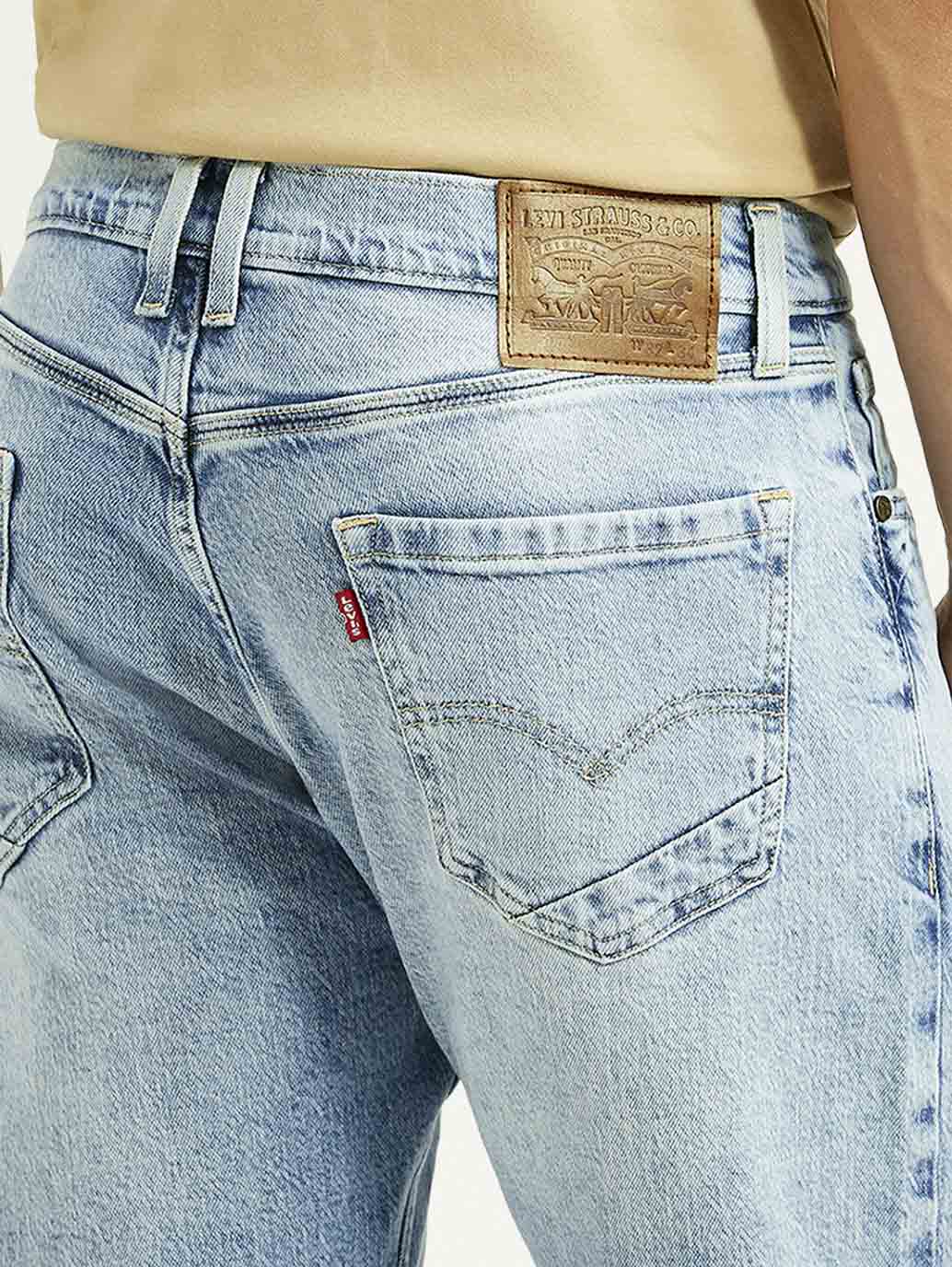 Men's 505 Light Blue Straight Fit Hyper Stretch Jeans - Detail View