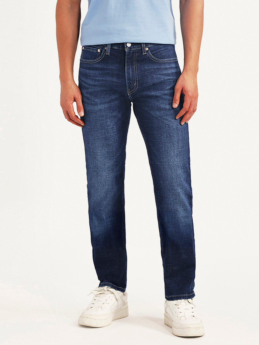Men's 505 Dark Blue Straight Fit Mid Rise Jeans – Levis India Store