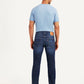 Men's 505 Dark Blue Straight Fit Mid Rise Jeans - Back View