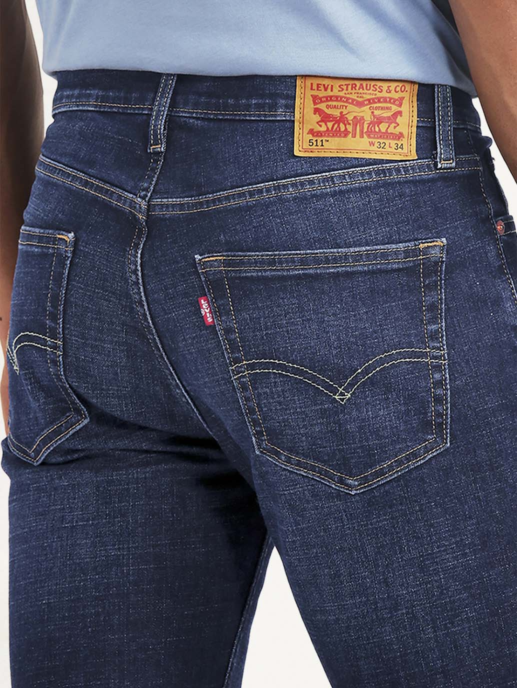 Men's 505 Dark Blue Straight Fit Mid Rise Jeans – Levis India Store