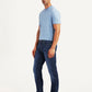Men's 505 Dark Blue Straight Fit Mid Rise Jeans - Side View