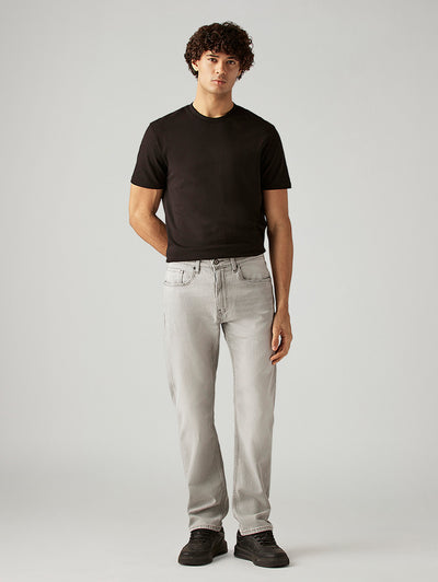 levi's Men's 505 Light Grey Straight Fit Mid Rise Jeans-picture-36