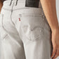 Men's 505 Light Grey Straight Fit Mid Rise Jeans - Detail View
