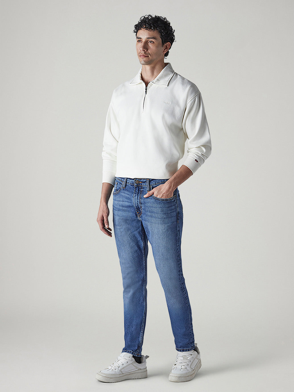 Men's 512 Blue Slim Tapered Fit Hyper Stretch Jeans - 245affff-fca2-4403-b583-4b51e2bd7dc3 View