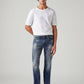 Men's 513 Blue Slim Straight Fit Mid Rise Jeans - Front View