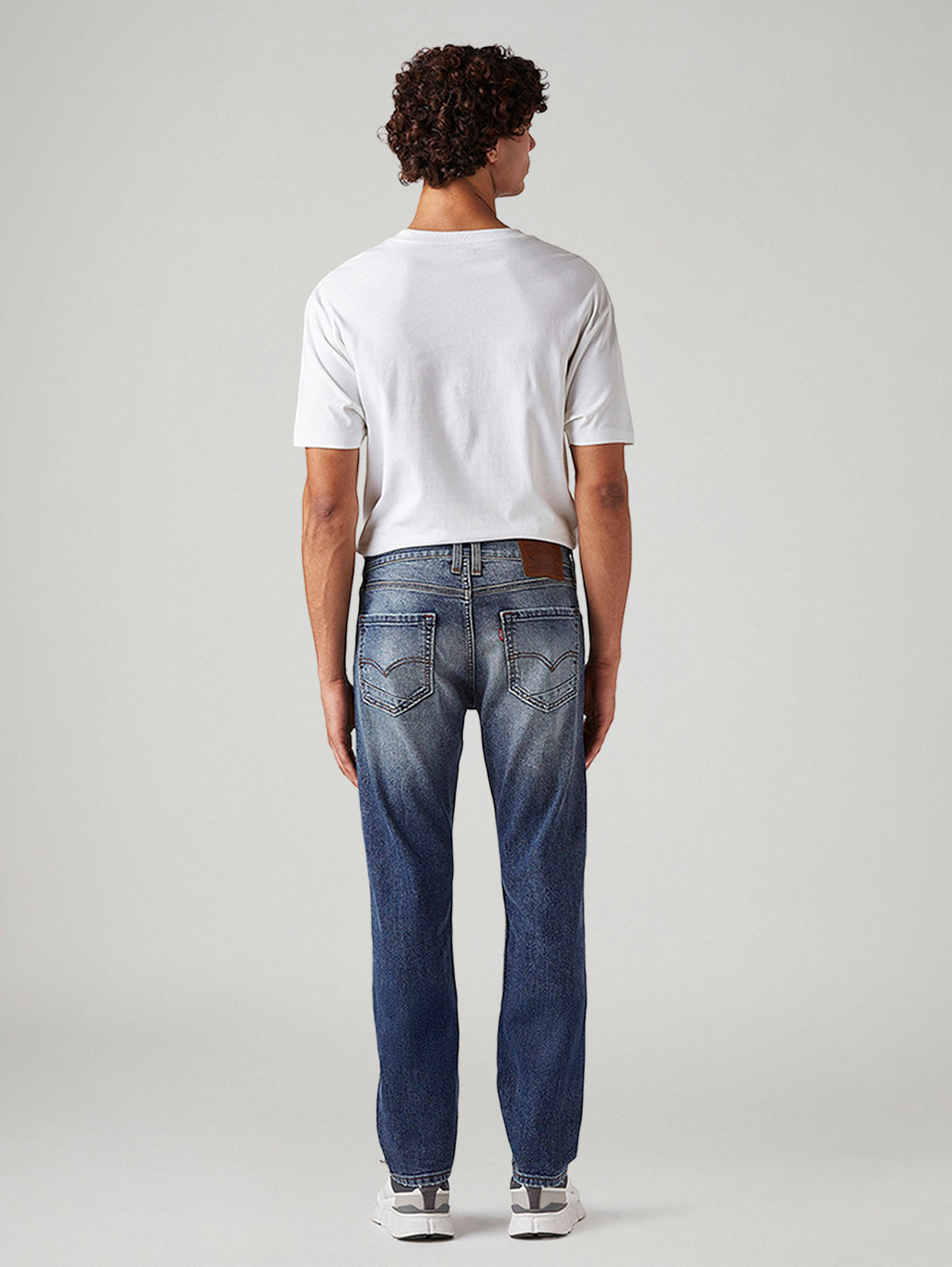 Men's 513 Blue Slim Straight Fit Mid Rise Jeans - Back View