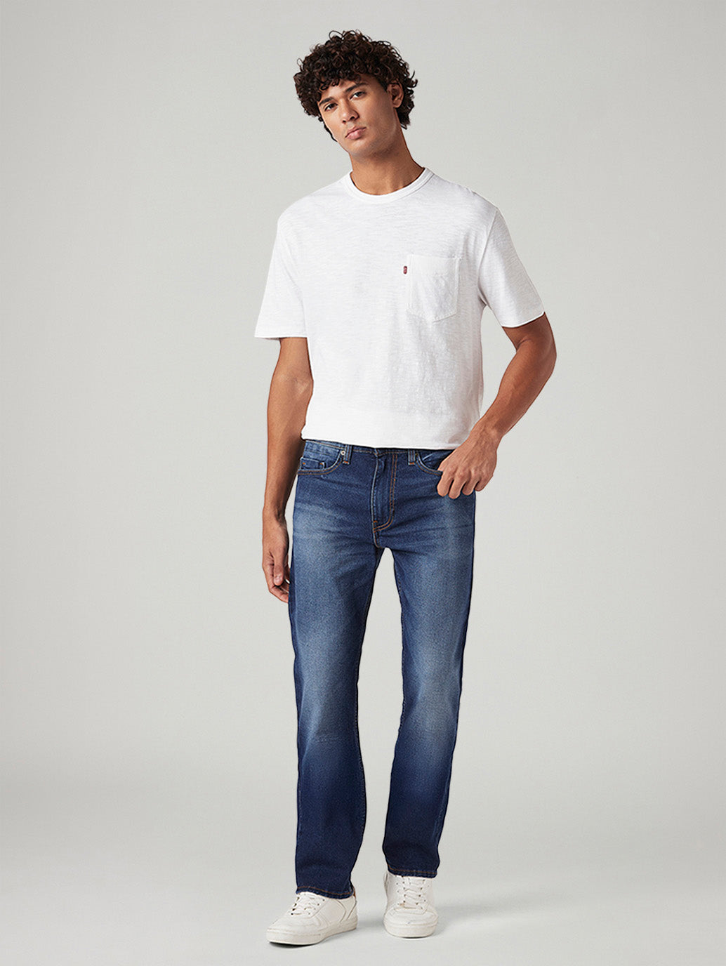 Men's 513 Blue Slim Straight Fit Hyper Stretch Jeans - 12a8f35b-05bf-463f-8652-a34daf6c1454 View