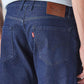 Men's 555 Dark Blue Relaxed Straight Fit Mid Rise Jeans - Detail View