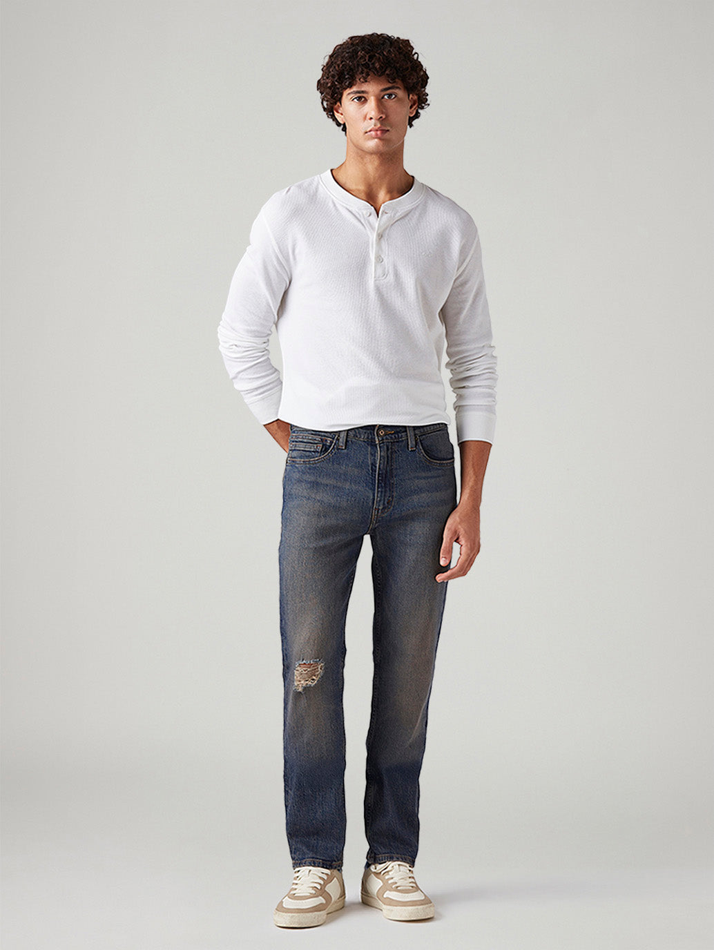 Men's 511 Blue Slim Fit Mid Rise Jeans - Front View