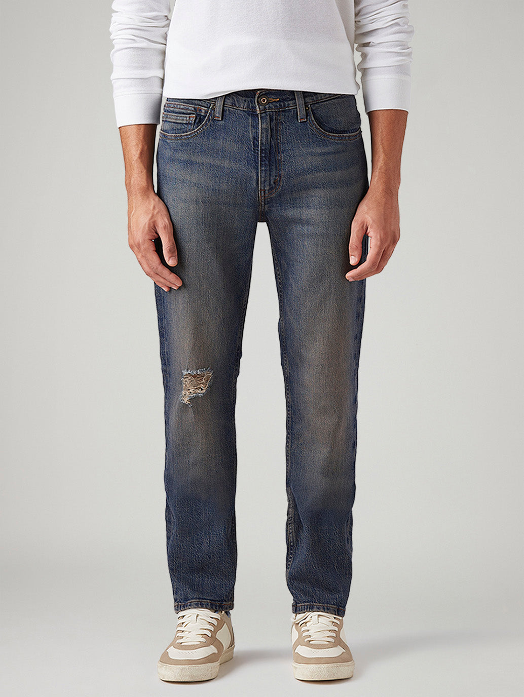 Men's 511 Blue Slim Fit Mid Rise Jeans - Front View