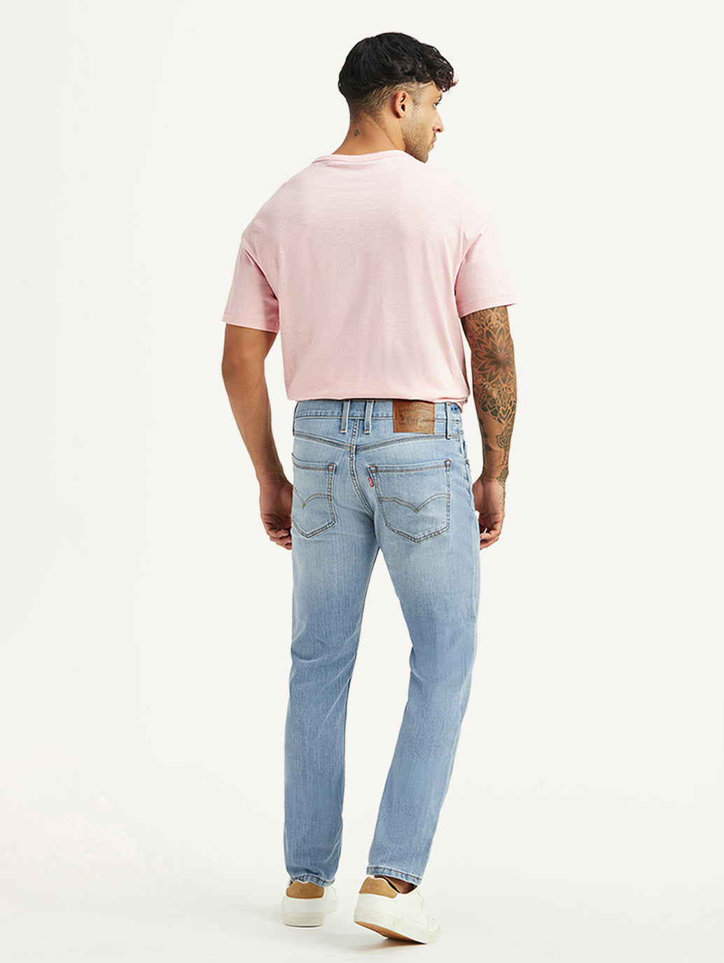 Men's 511 Light Blue Slim Fit Mid Rise Jeans - Back View