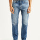 Men's 505 Blue Straight Fit Mid Rise Jeans - Front View