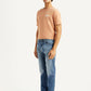 Men's 505 Blue Straight Fit Mid Rise Jeans - Side View