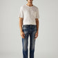 Men's 505 Blue Straight Fit Mid Rise Jeans - Front View