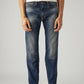 Men's 505 Blue Straight Fit Mid Rise Jeans - Front View