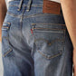 Men's 505 Blue Straight Fit Mid Rise Jeans - Detail View